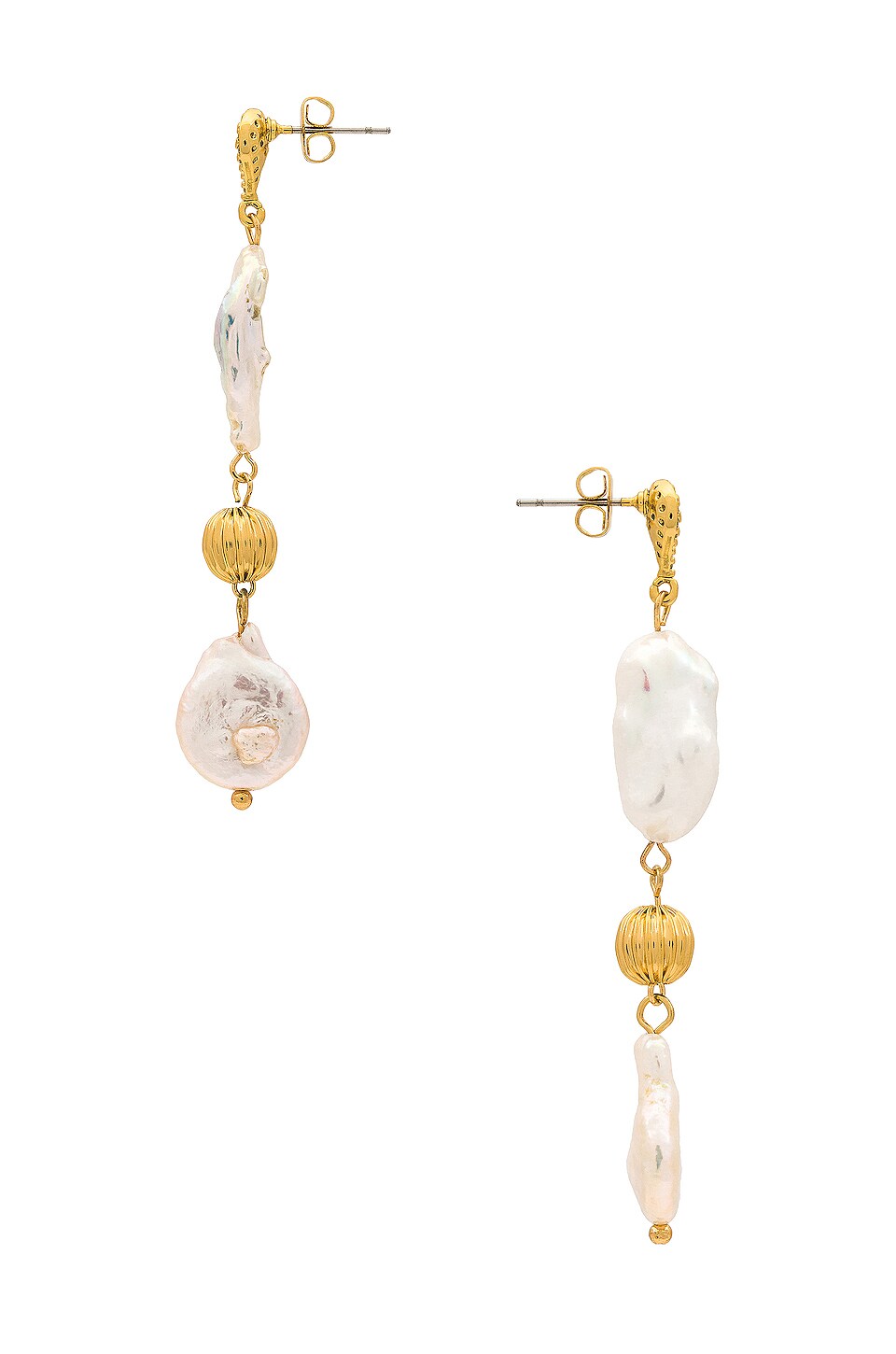 Ettika Pearl Drop Earrings in Pearl