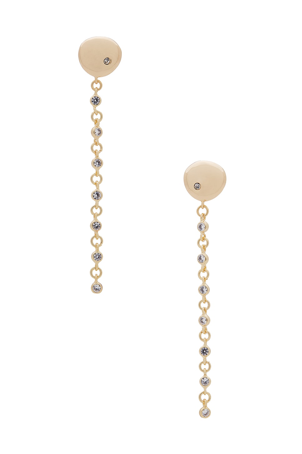 Ettika Polished Pebble Crystal Stud Earrings