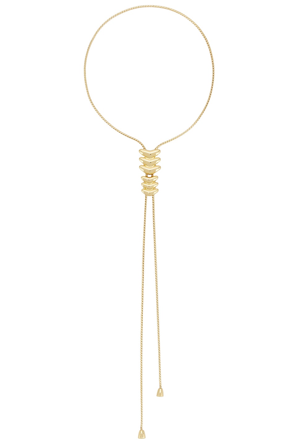 Metal Vortex Bolo Lariat Necklace