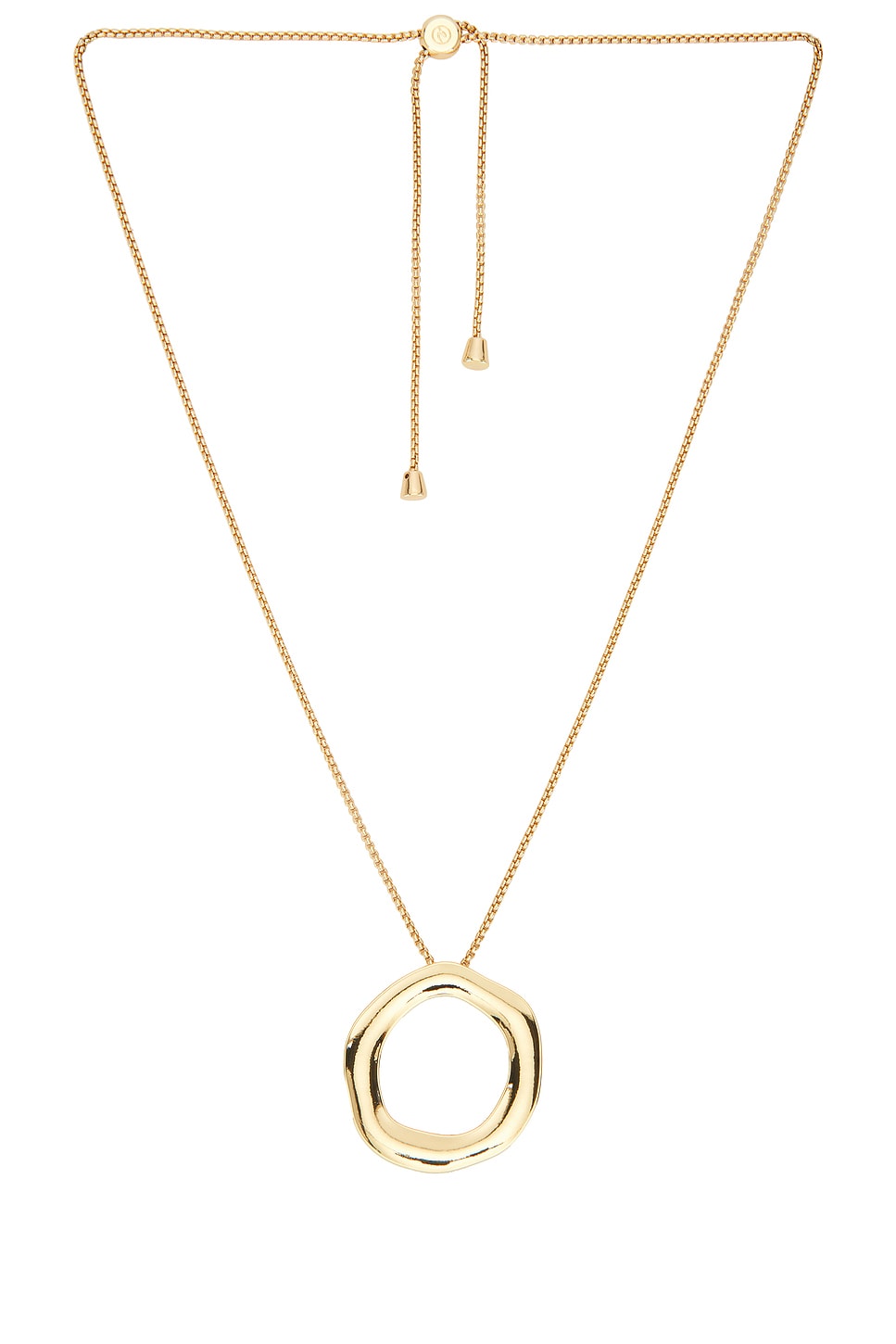 Open Circle Adjustable Chain Necklace