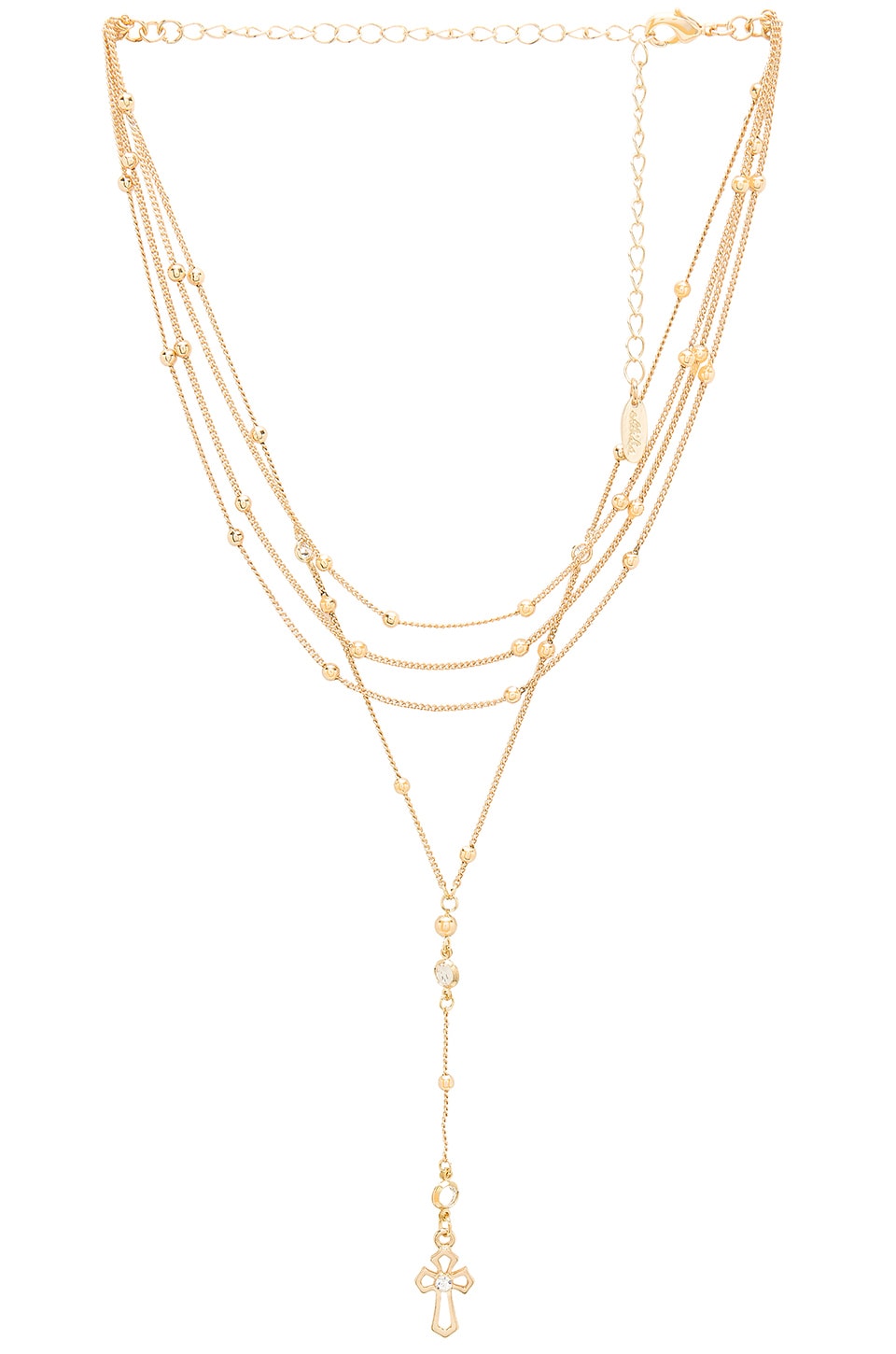 Ettika Layered Cross Necklace In Gold Revolve