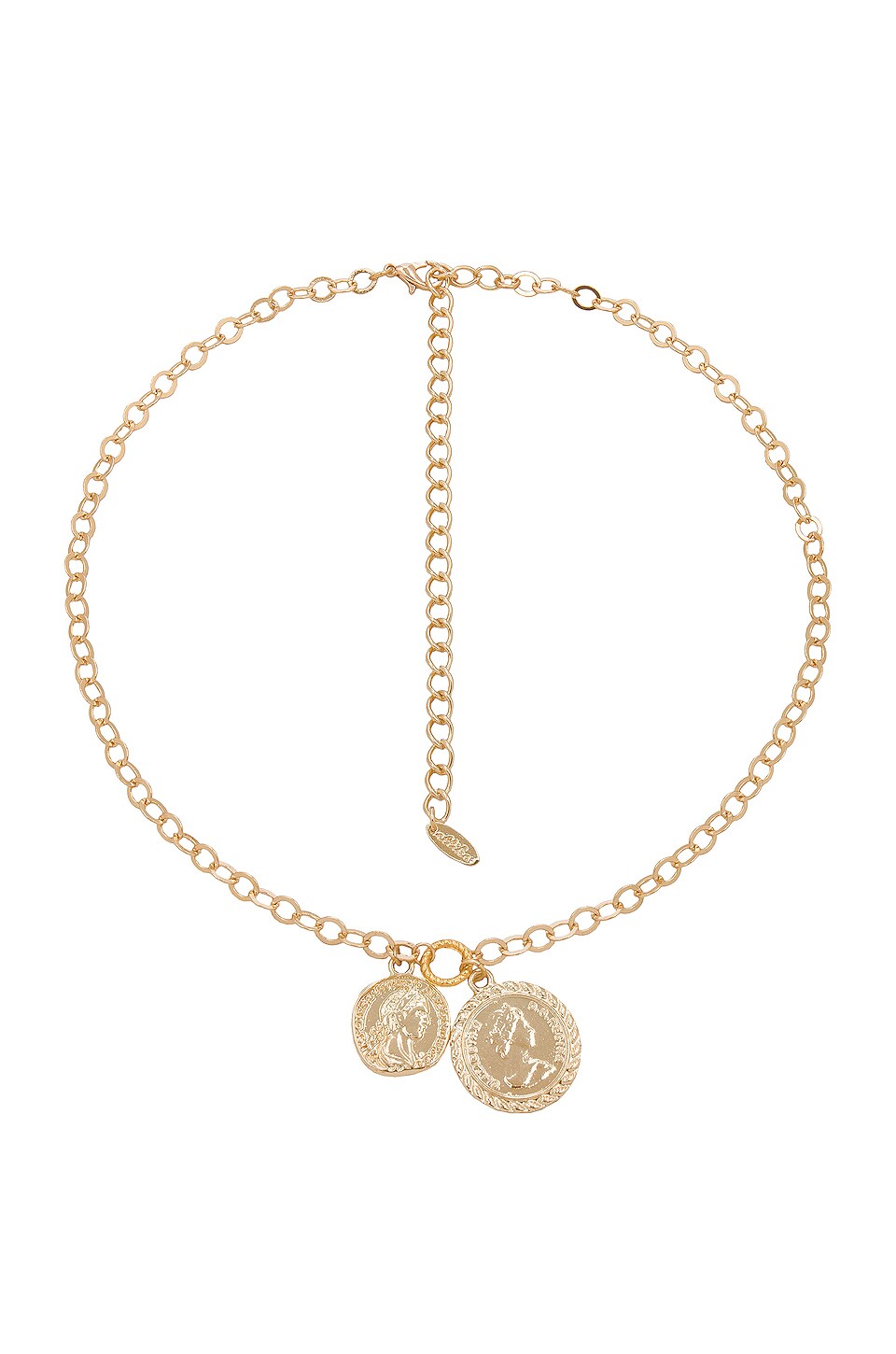 Ettika Double Coin Necklace in Gold 