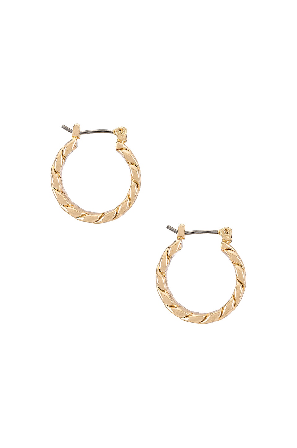 Ettika Twist Hoop Earrings in Gold