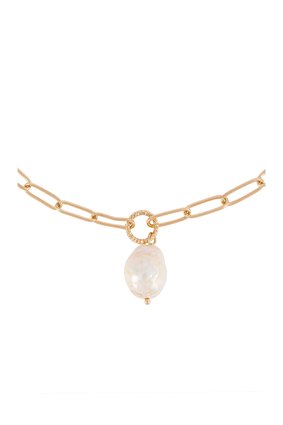 Ettika Pearl Pendant Necklace in Gold