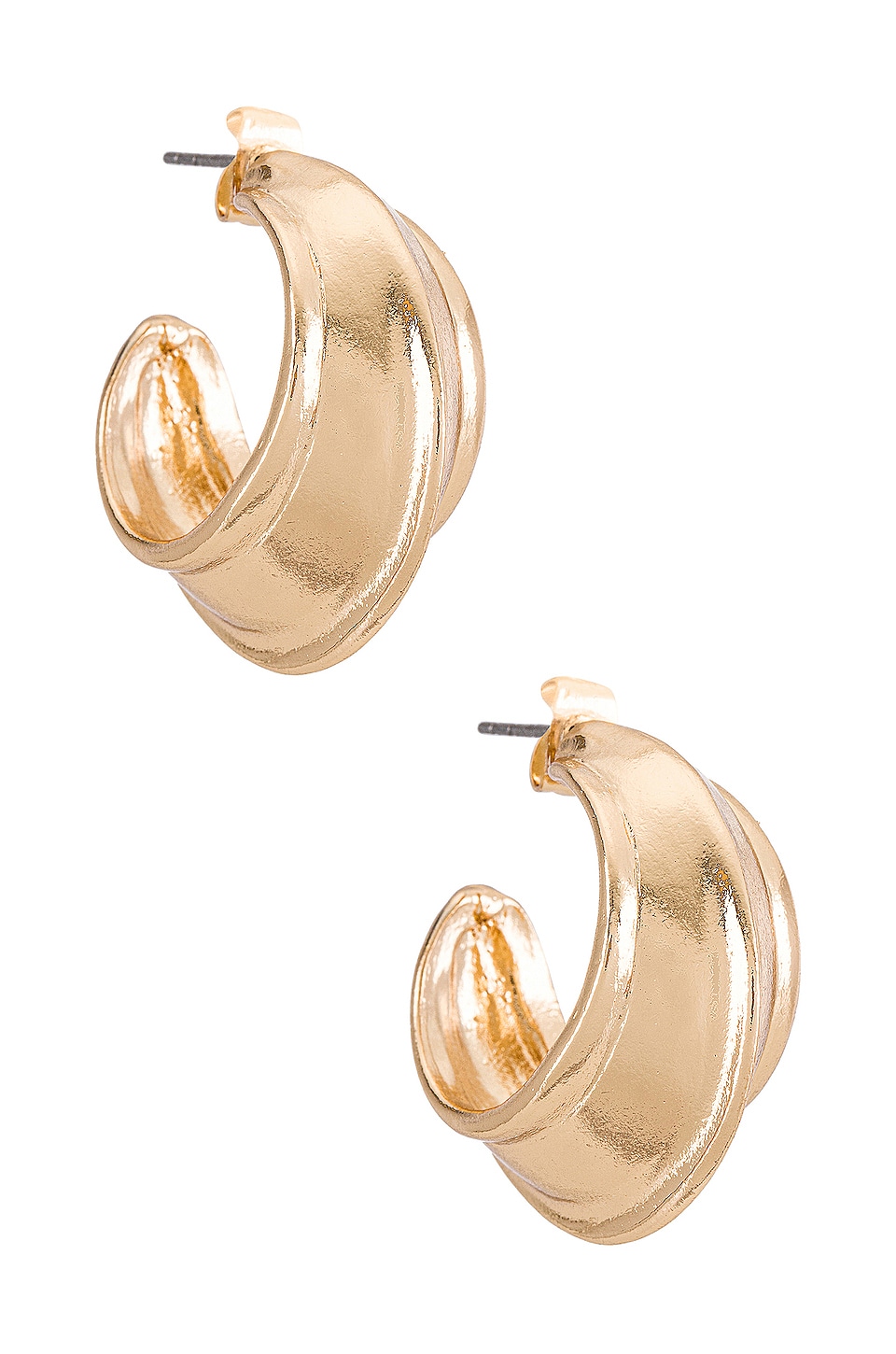 crescent hoop earrings