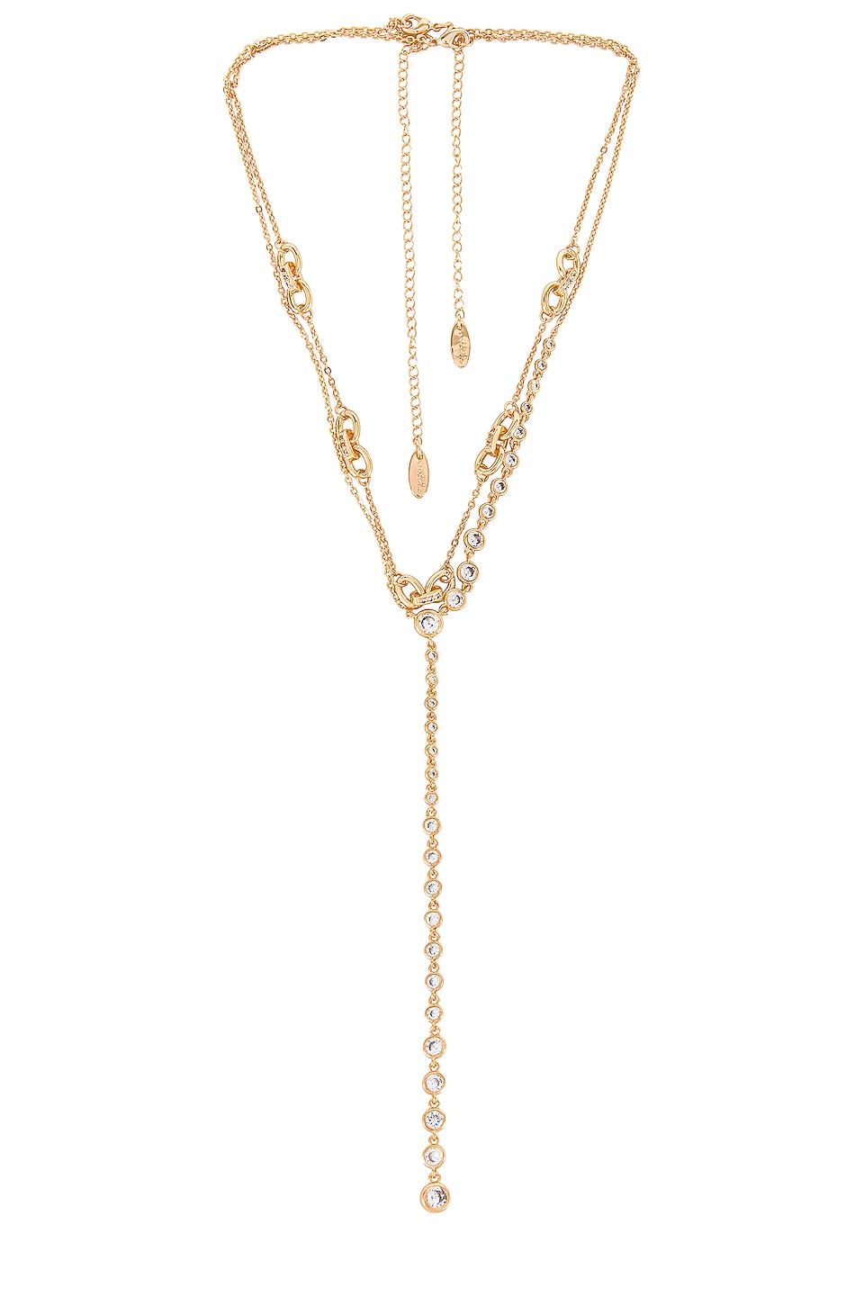 Ettika Double Lariat Necklace in Gold | REVOLVE