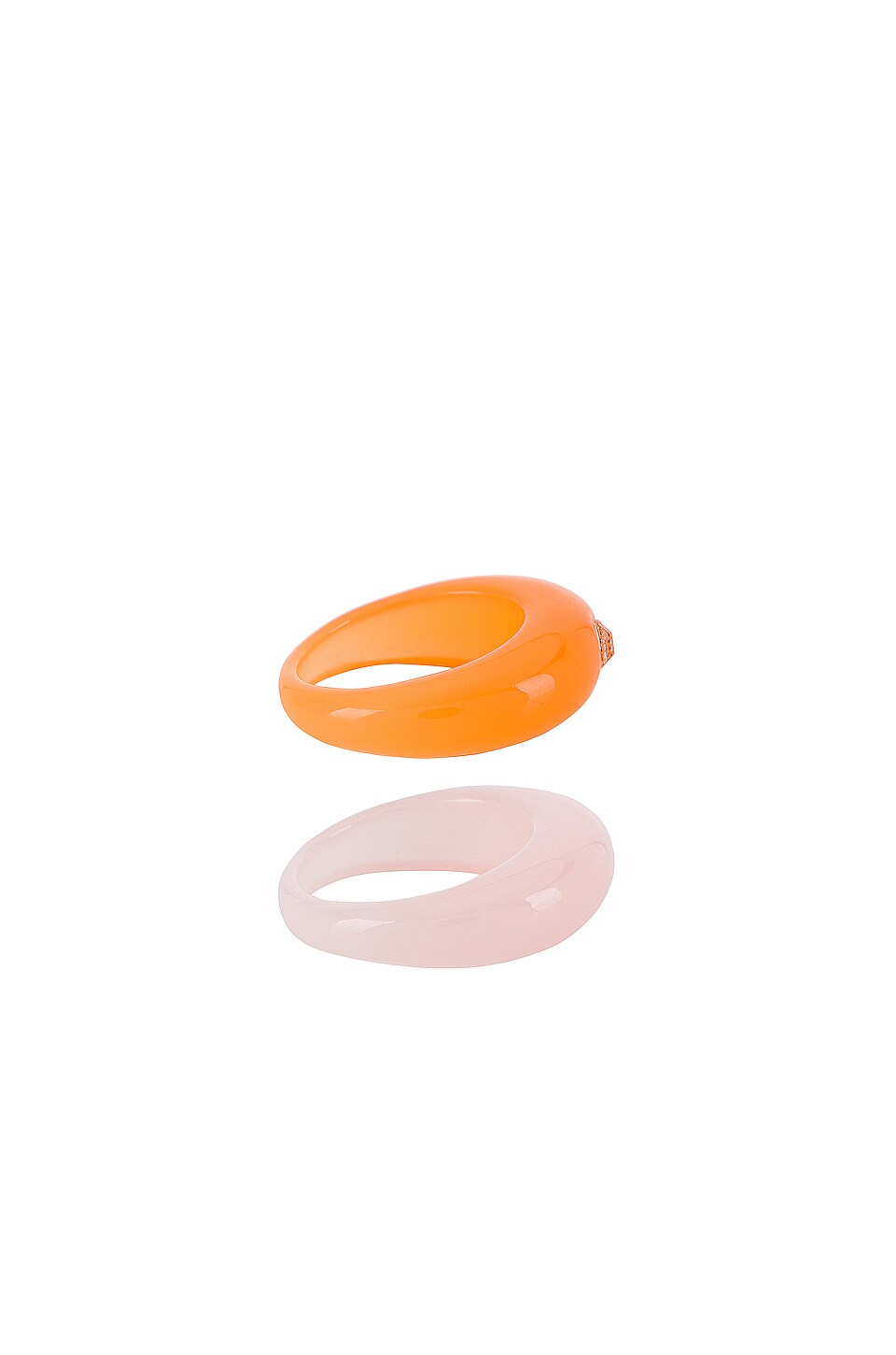 Ettika Resin Ring Set in Pink & Orange