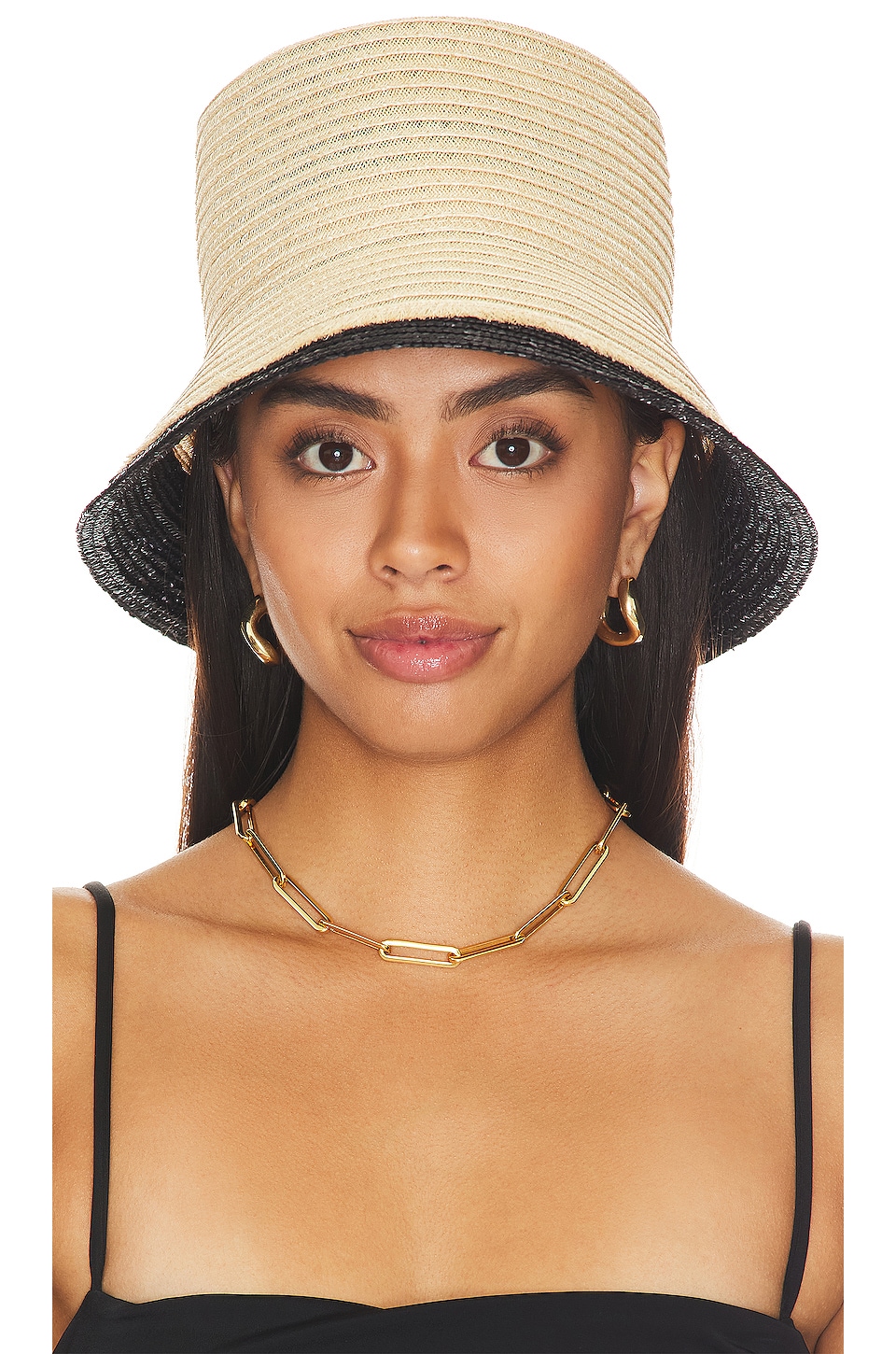 Image 1 of Jonah Hat in Natural & Black