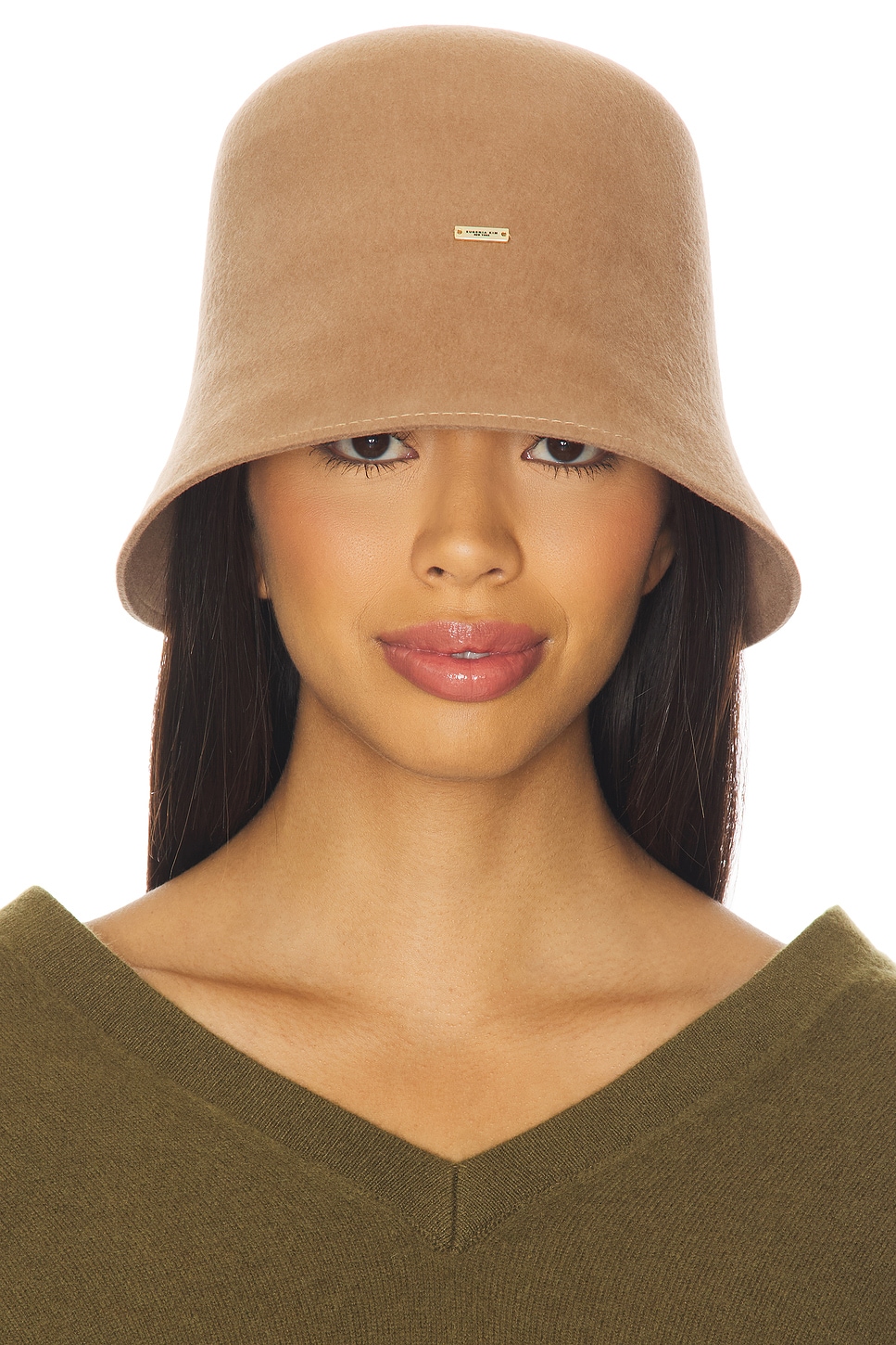 NWT EUGENIA KIM REVOLVE CHARLIE LINEN BLEND BUCKET HAT OS Step into spring with crochet charm. The new Bailey bucket  main image 4