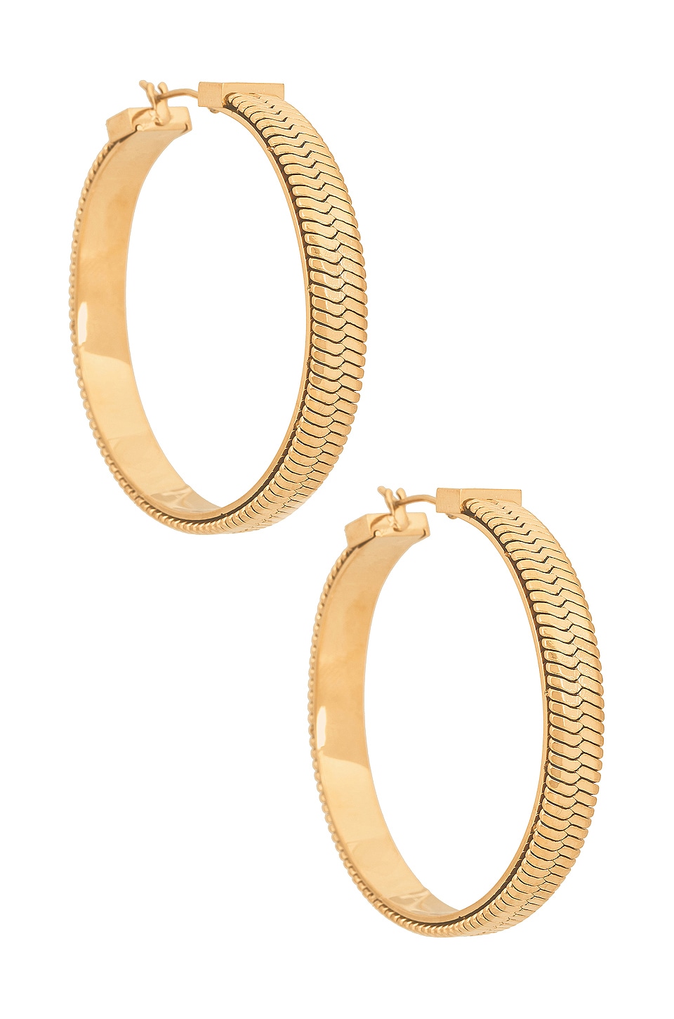 Ellie Vail Olandria Drop Chain Huggie Hoop Earring