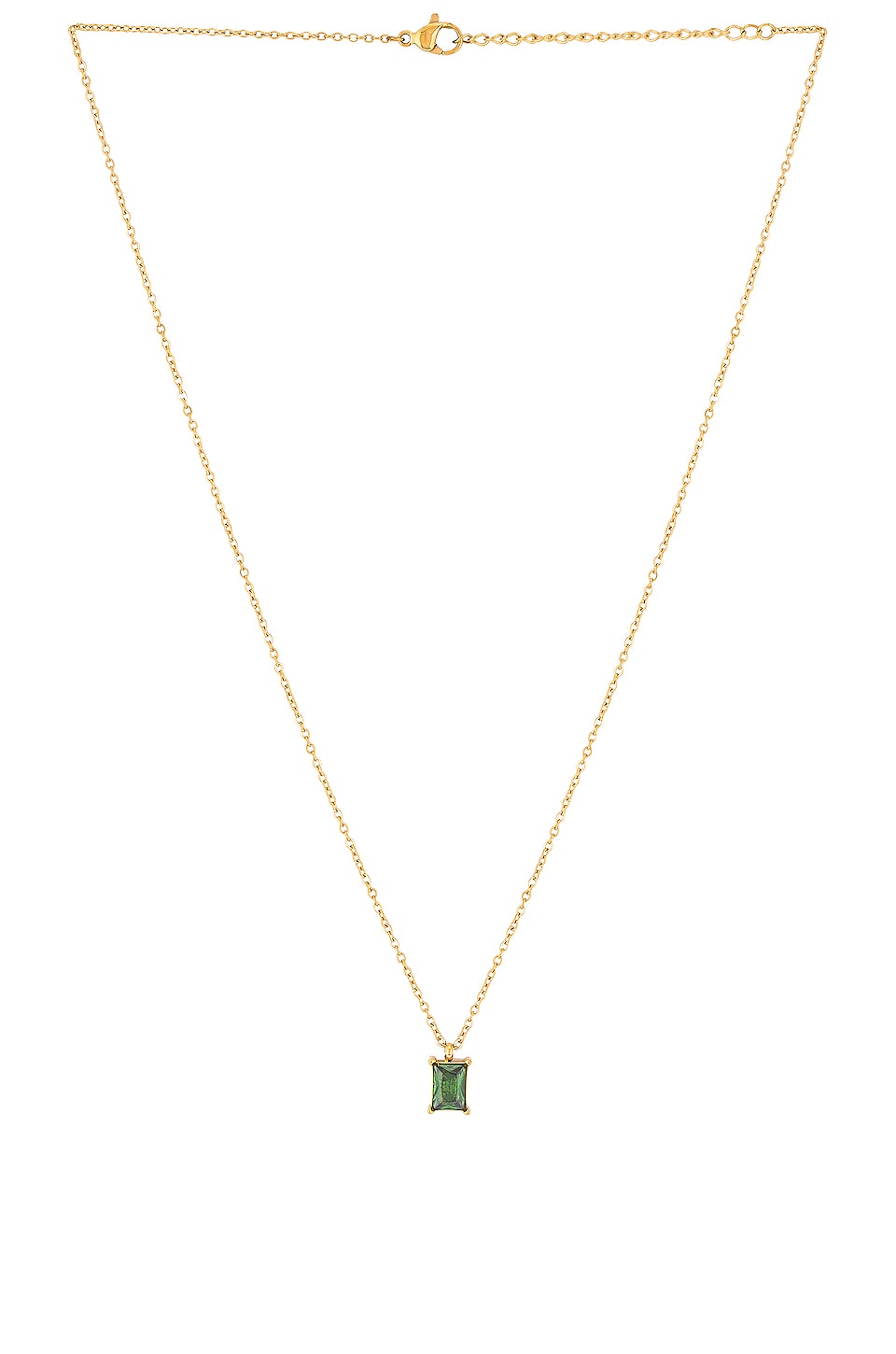 Ellie Vail Bethany Baguette Pendant Necklace in Gold | REVOLVE