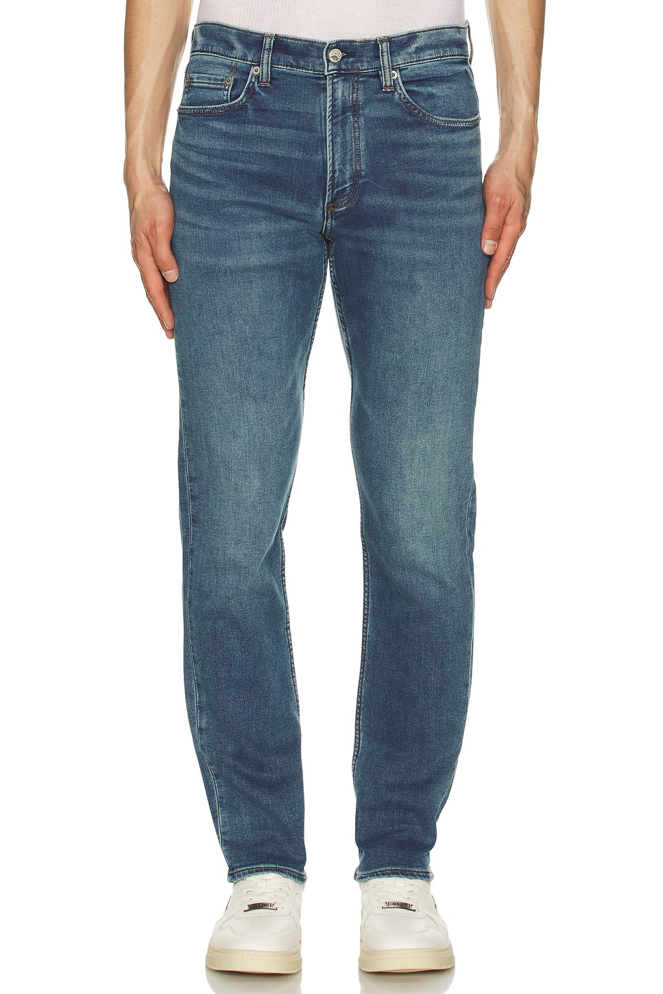 Stretch Terry Indigo 5 Pocket Jeans - Thumbnail 3