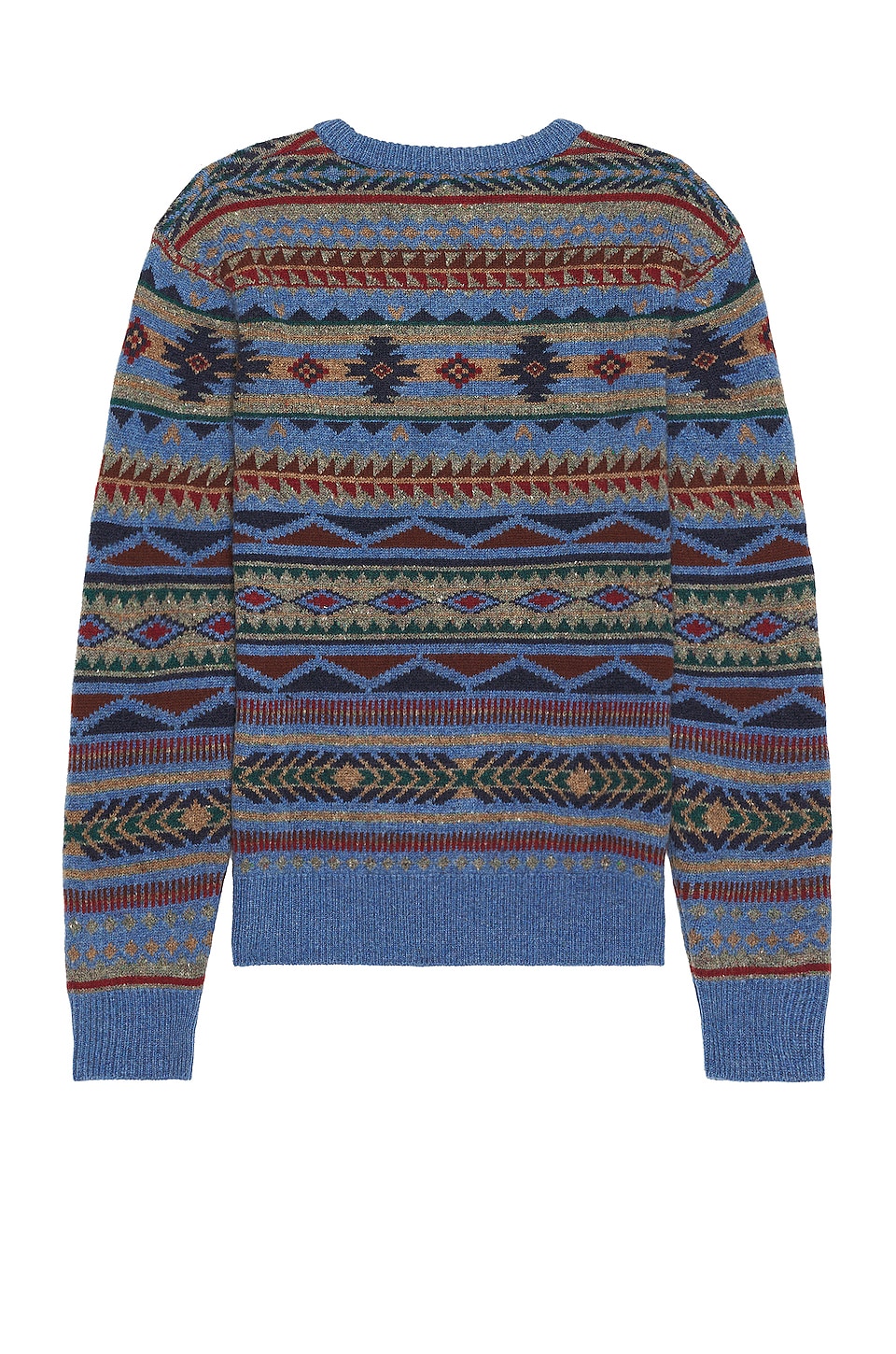 Faherty DGF Fair Isle Sweater in Blue Winter Night