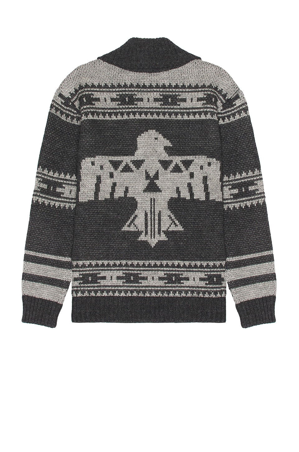 Faherty SPJ Thunderbird Cardigan in Black & Ivory Thunderbird