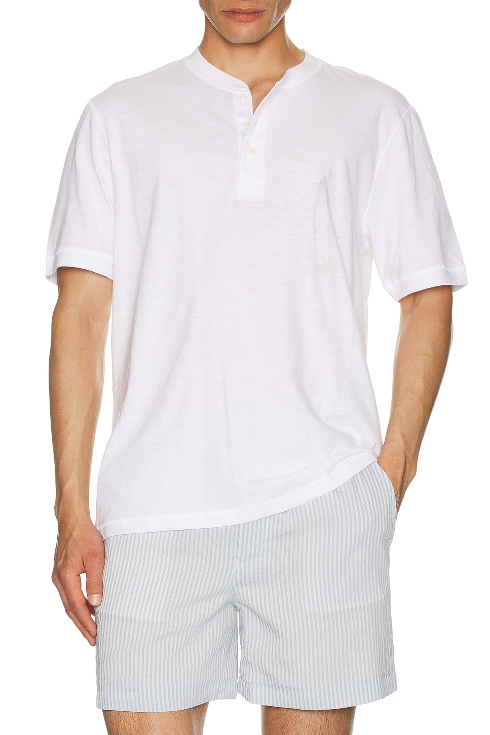 Short Sleeve Sunwashed Henley - Thumbnail 3