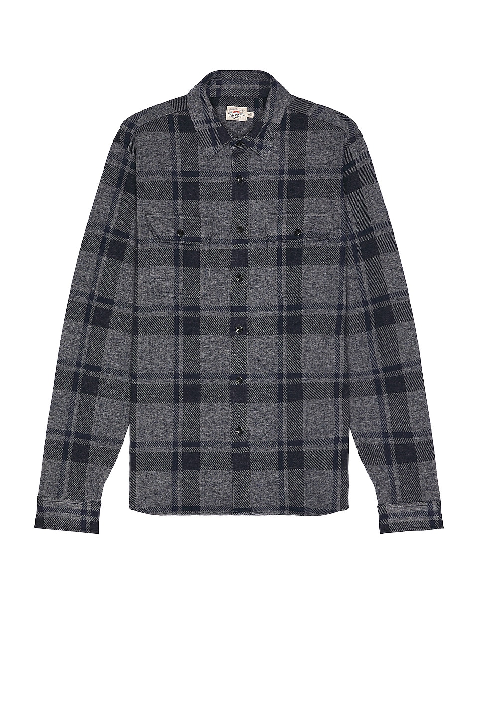 Faherty Legend sweater shirt in Grey Seas Plaid | REVOLVE