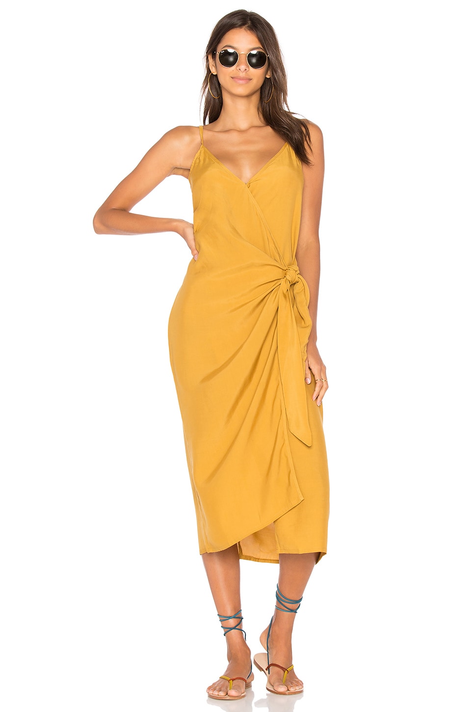 revolve mustard dress