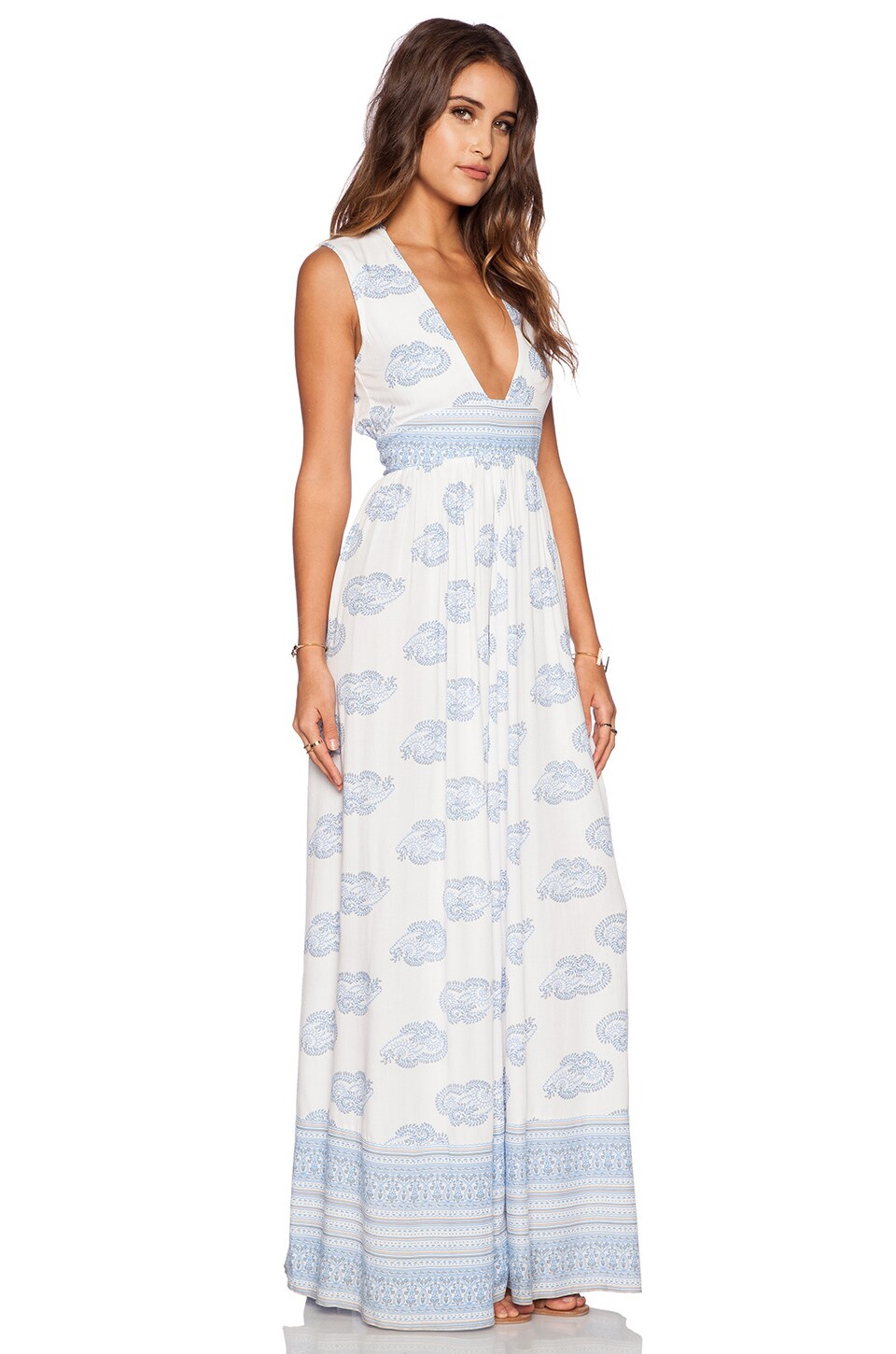 FAITHFULL THE BRAND Night Orchard Maxi Dress in Sunfaded Print