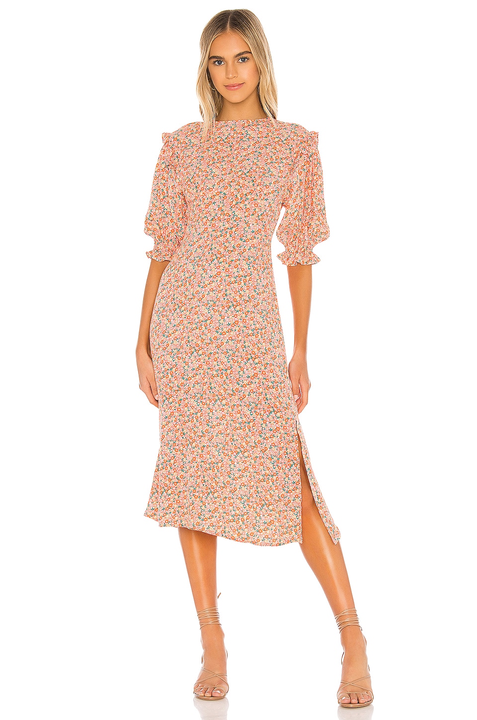 faithfull jeanne midi dress