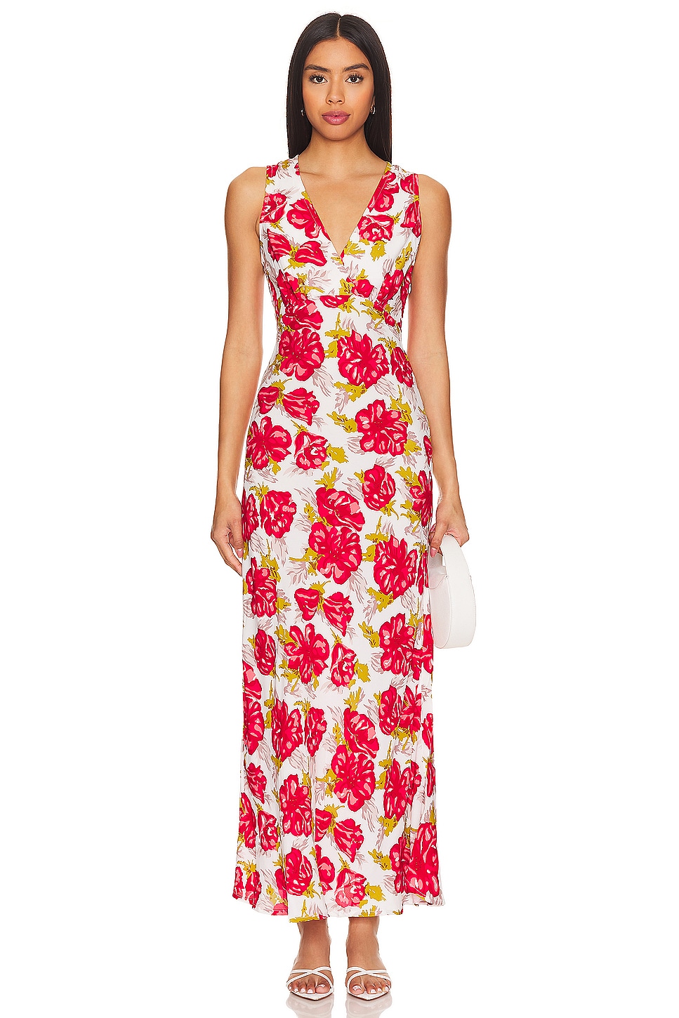 open lace back dress Acacia Maxi Dress Isadora Floral Red