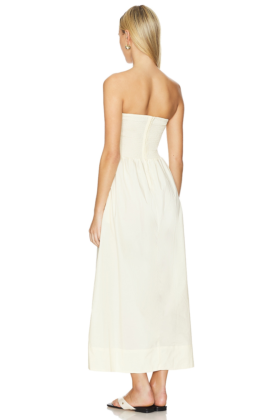 faithfull the brand dominquez midi dress FAITHFULL Dominquez Midi Dress in Lemon