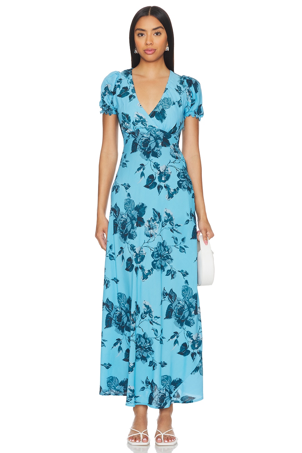 FAITHFULL THE BRAND x REVOLVE Reis Midi Dress in Blue Floral | REVOLVE