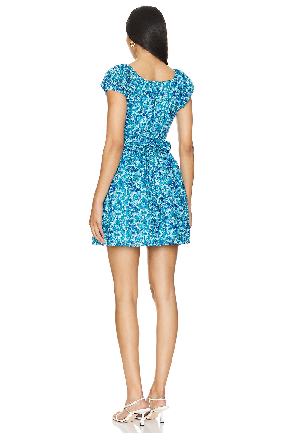 faithfull the brand green mini dress La Belle Mini Dress LOU Floral Print Green - Final Sale, XS / LOU Floral Print main image 1