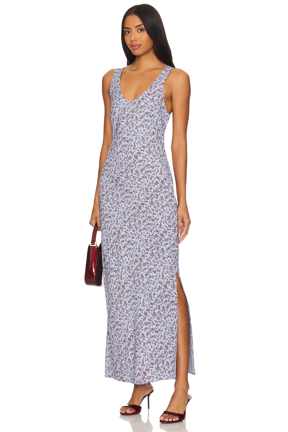 marroon maxi dress Anna Burgundy Maxi Dress – Elegant Modern Style – PEGASI