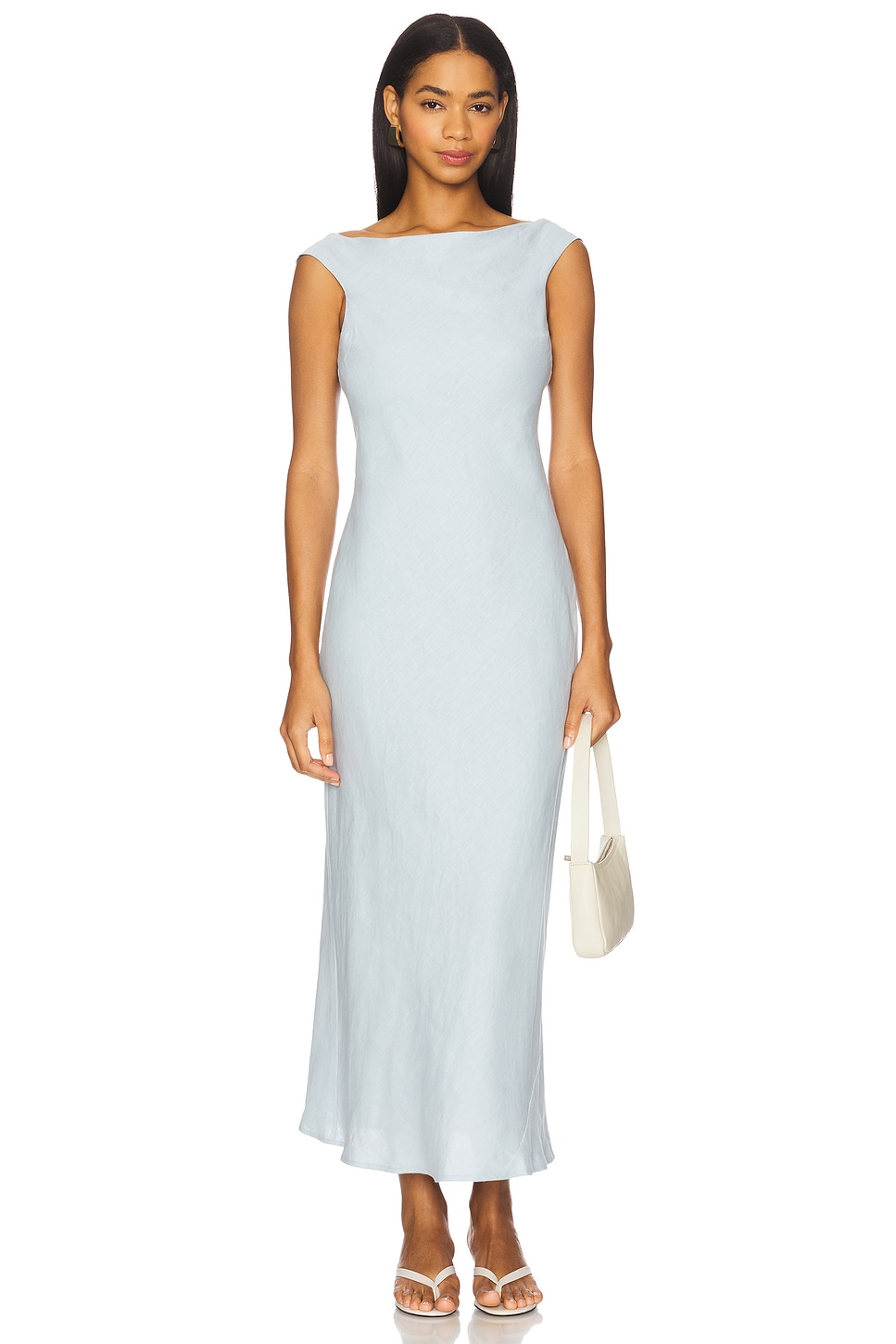 FAITHFULL THE BRAND Ilride Midi Dress in Sky Blue | REVOLVE