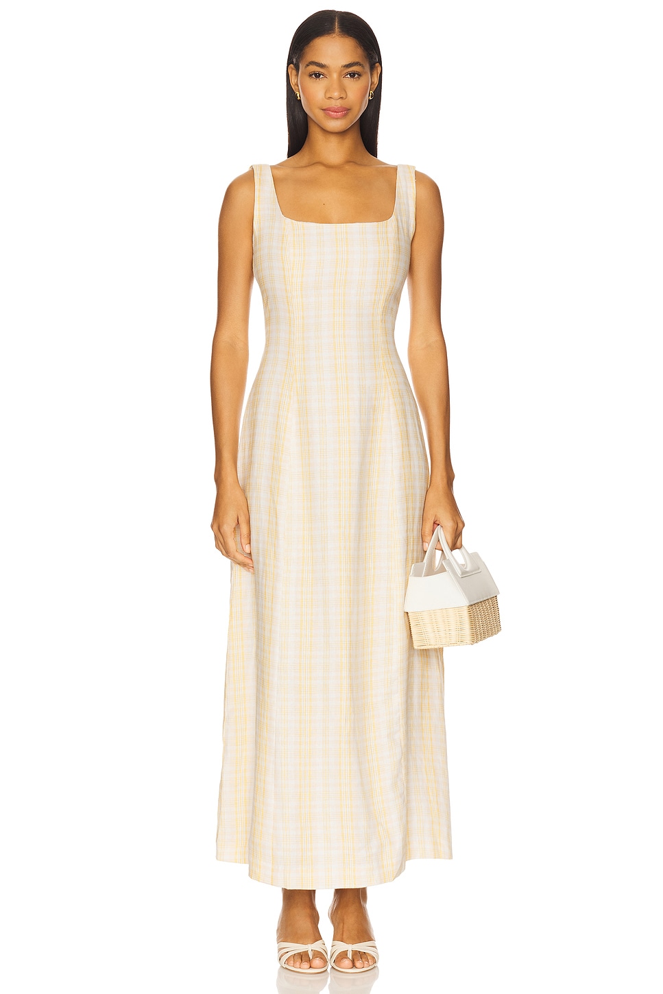 faithfull midi dress Milana broderie anglaise midi dress - white