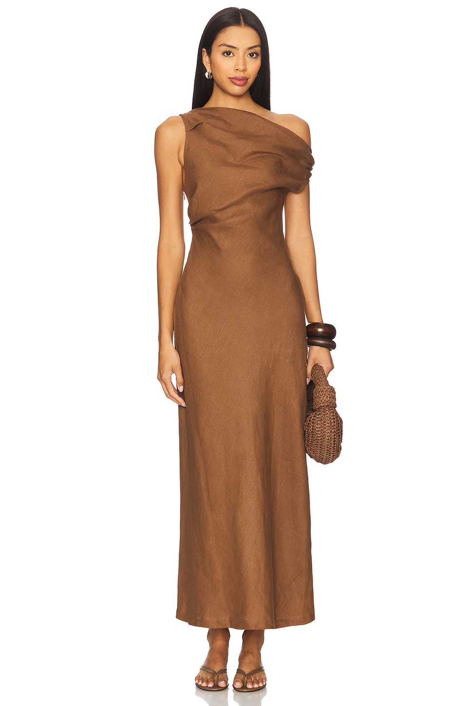 knee length dresses for ladies Faithfull Andressa Midi Dress Plain Black main image 0