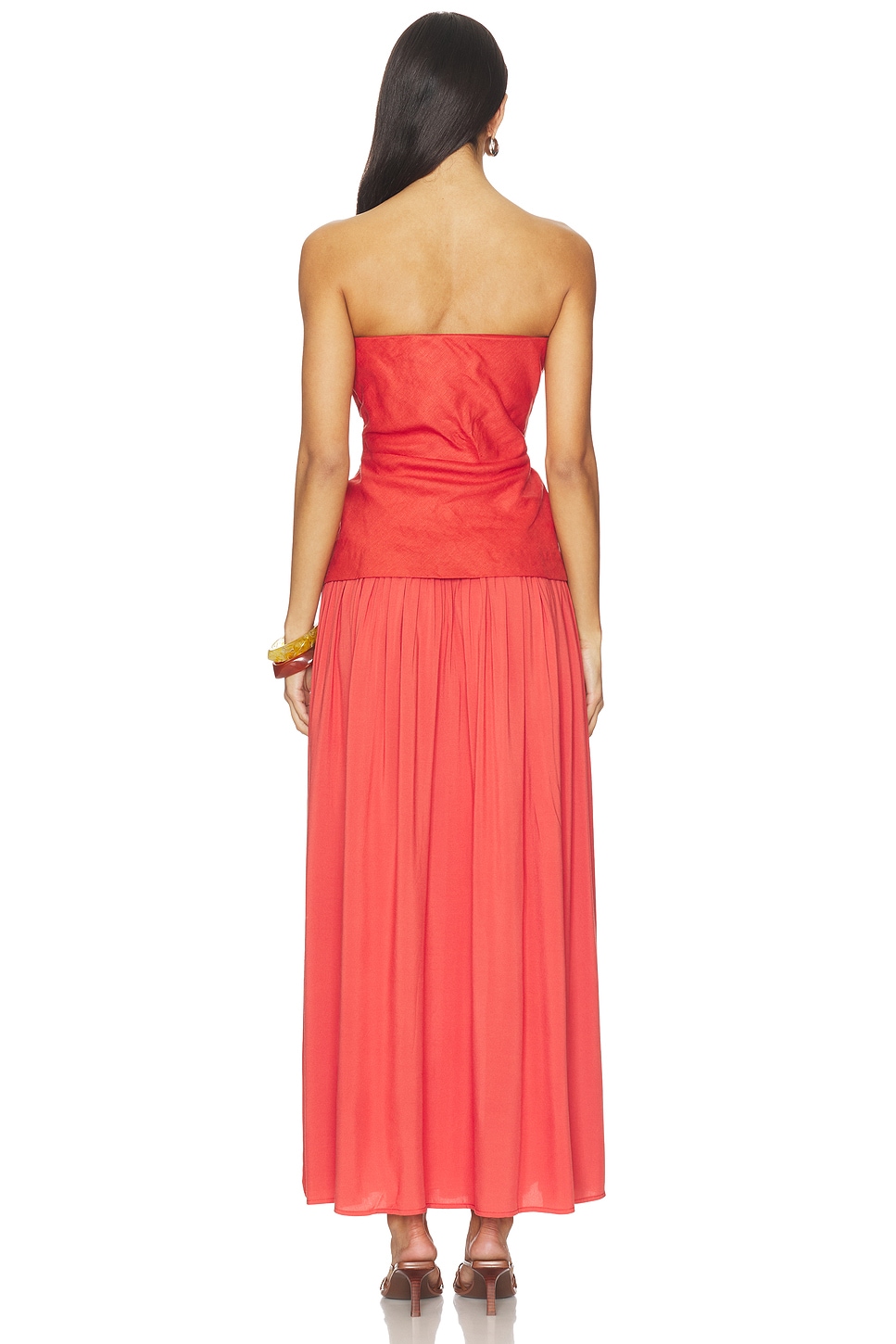 sachin and babi light blue dress Shona Joy Moraya Dropped Waist Maxi Dress Chilli Size 10 & 12 main image 1