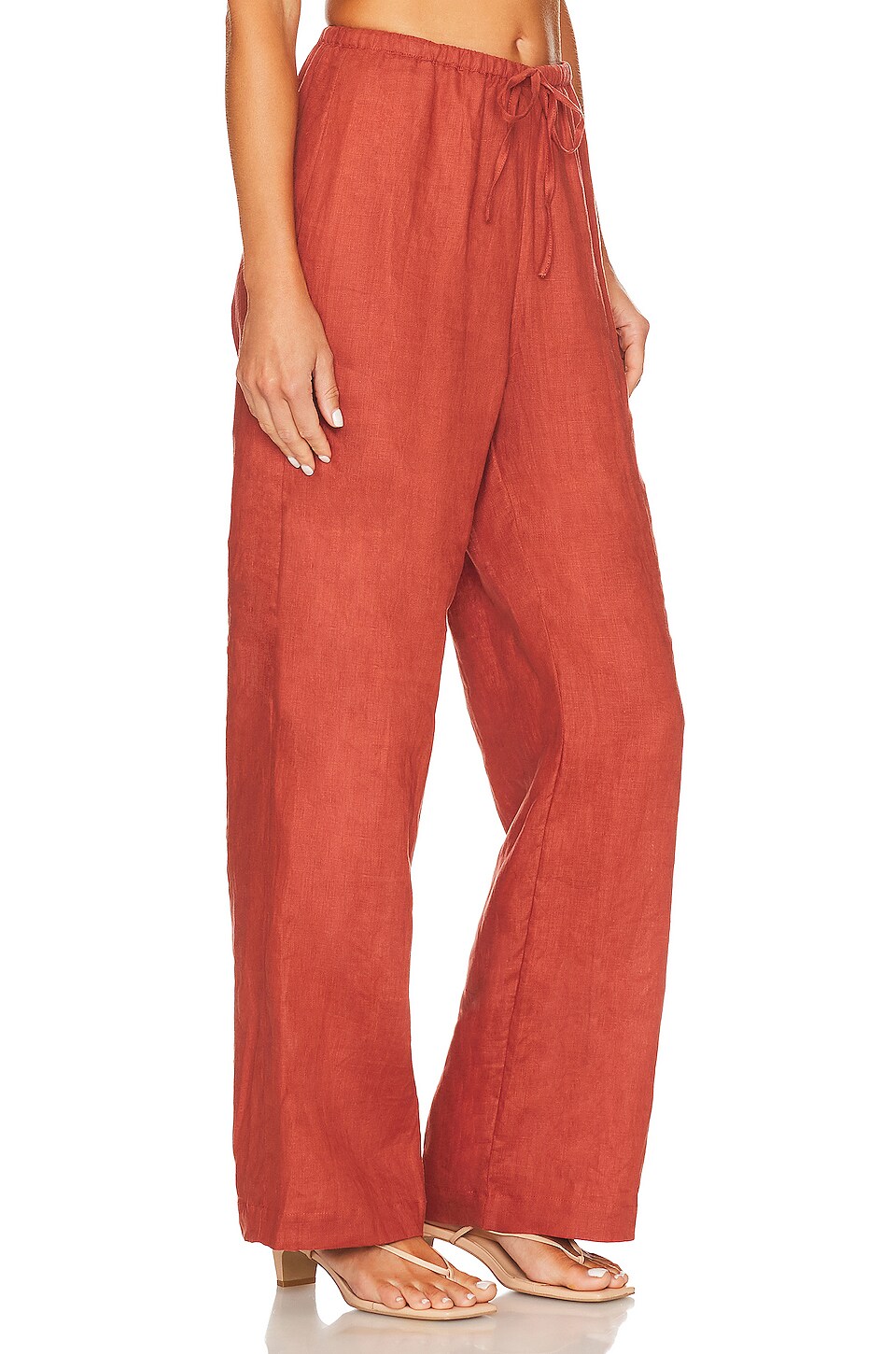 FAITHFULL THE BRAND Le Pacifique Pants in Brick