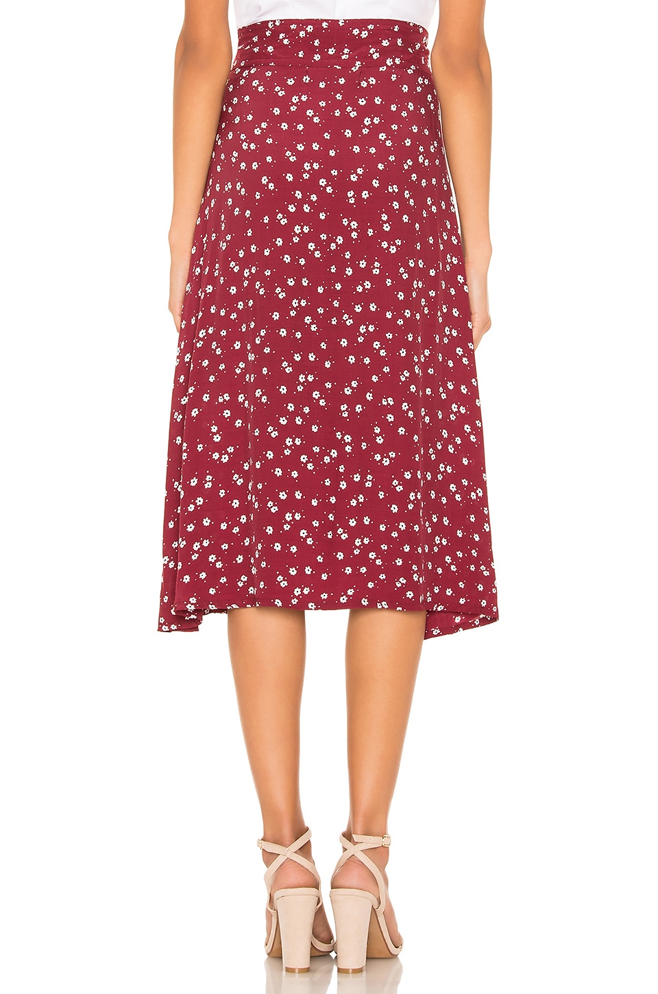 FAITHFULL THE BRAND Valencia Wrap Skirt in Berry Betina Floral | REVOLVE