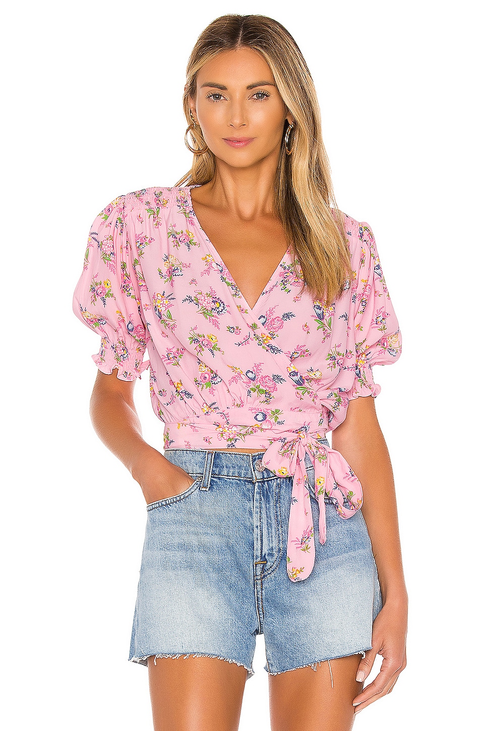 FAITHFULL THE BRAND La Colle Top in Pink Juliette Floral | REVOLVE