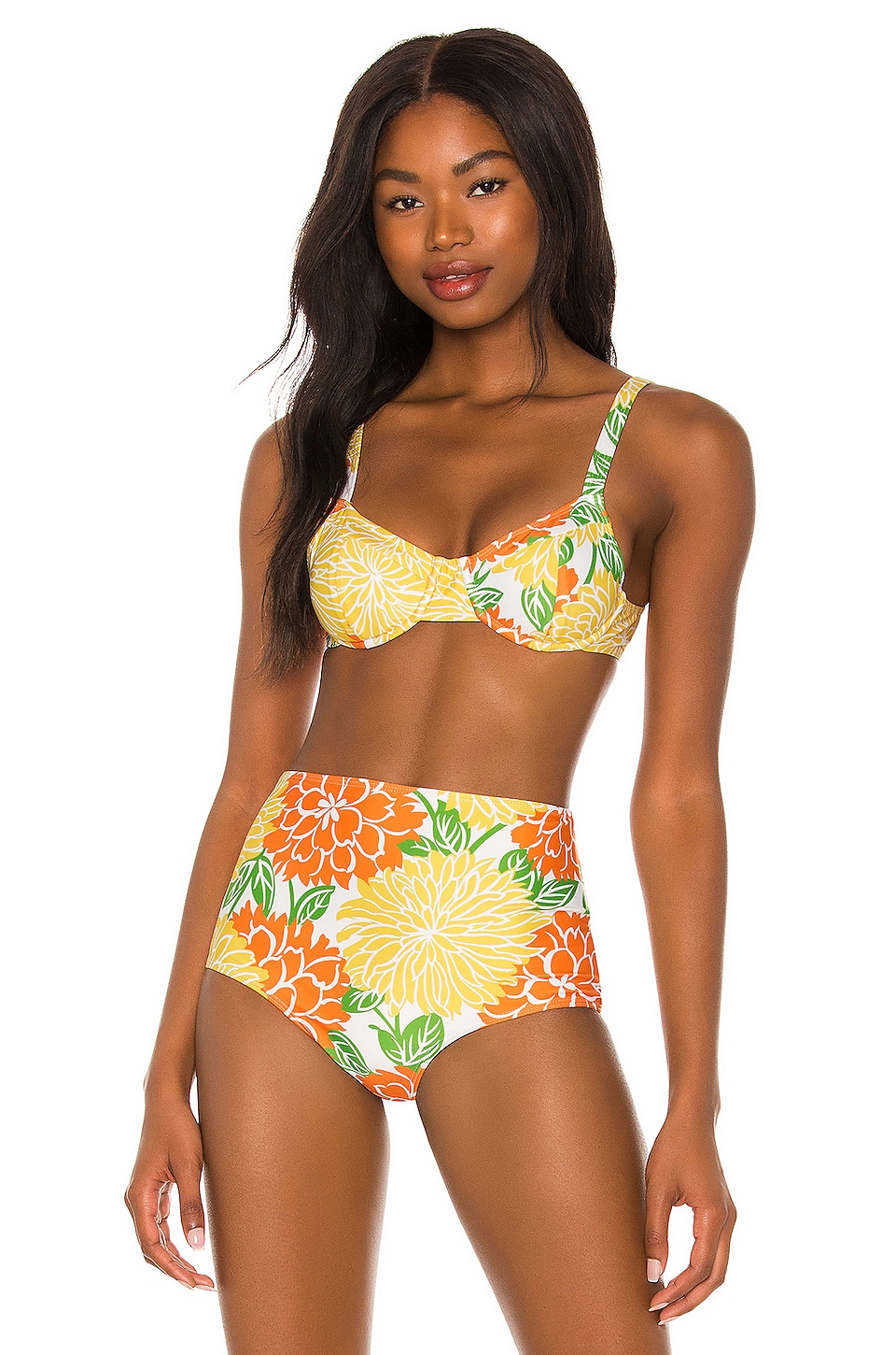 FAITHFULL THE BRAND Maeve Bikini Top in Mariposa Floral Print