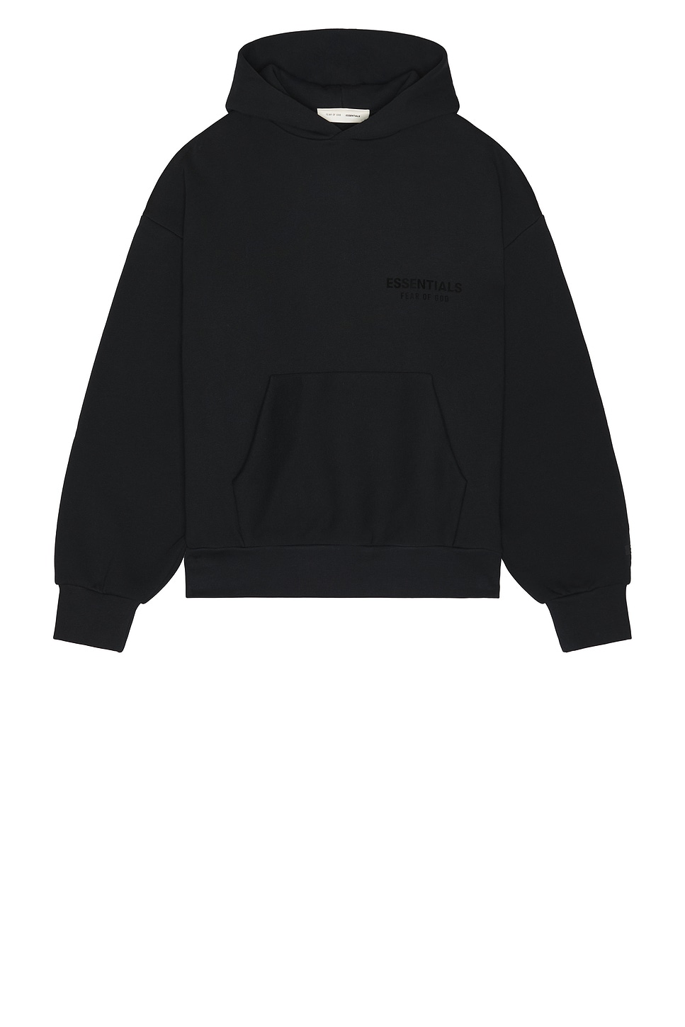 Fear of God ESSENTIALS Classic Hoodie in Vintage Black | REVOLVE