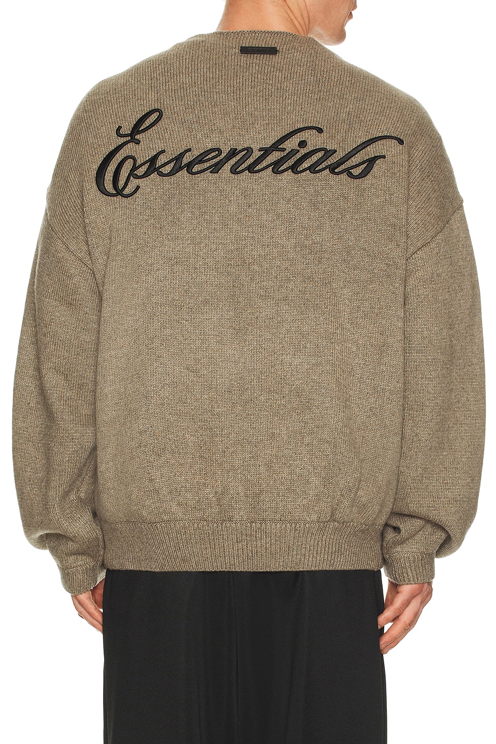 Fear of God ESSENTIALS Waffle Crewneck Sweater in Homestead