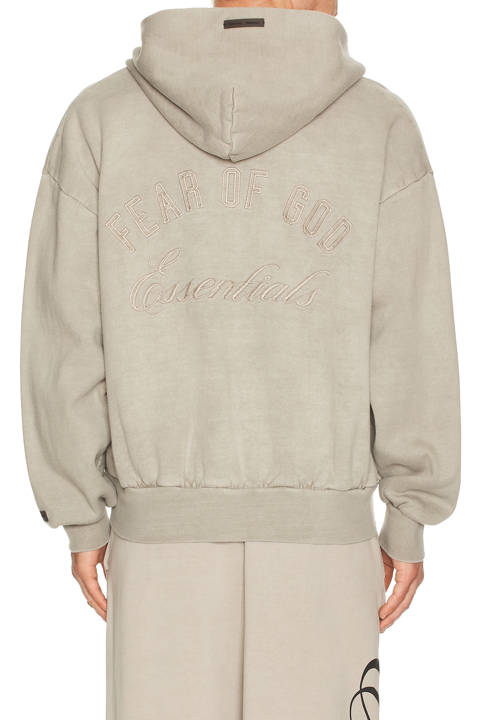 Fear of God ESSENTIALS Classic Full Zip Hoodie in Smoke Grey | REVOLVE