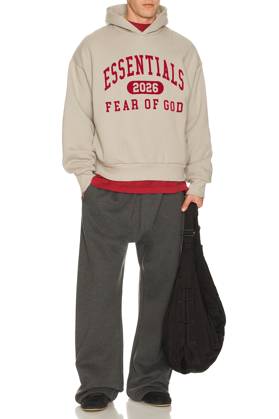 Fear of God ESSENTIALS Classic Hoodie in Smoke Grey | REVOLVE