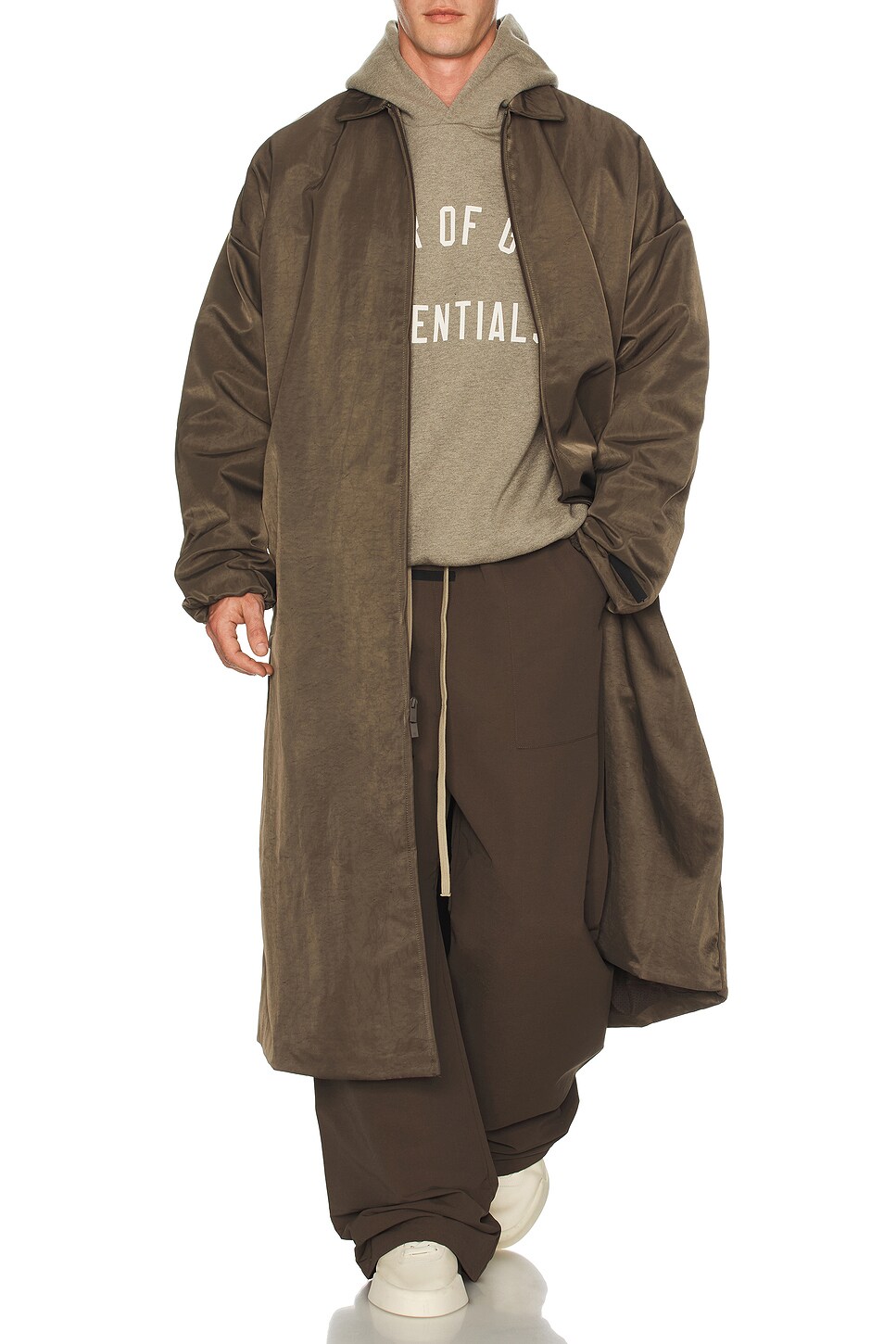 Textured Nylon Trench