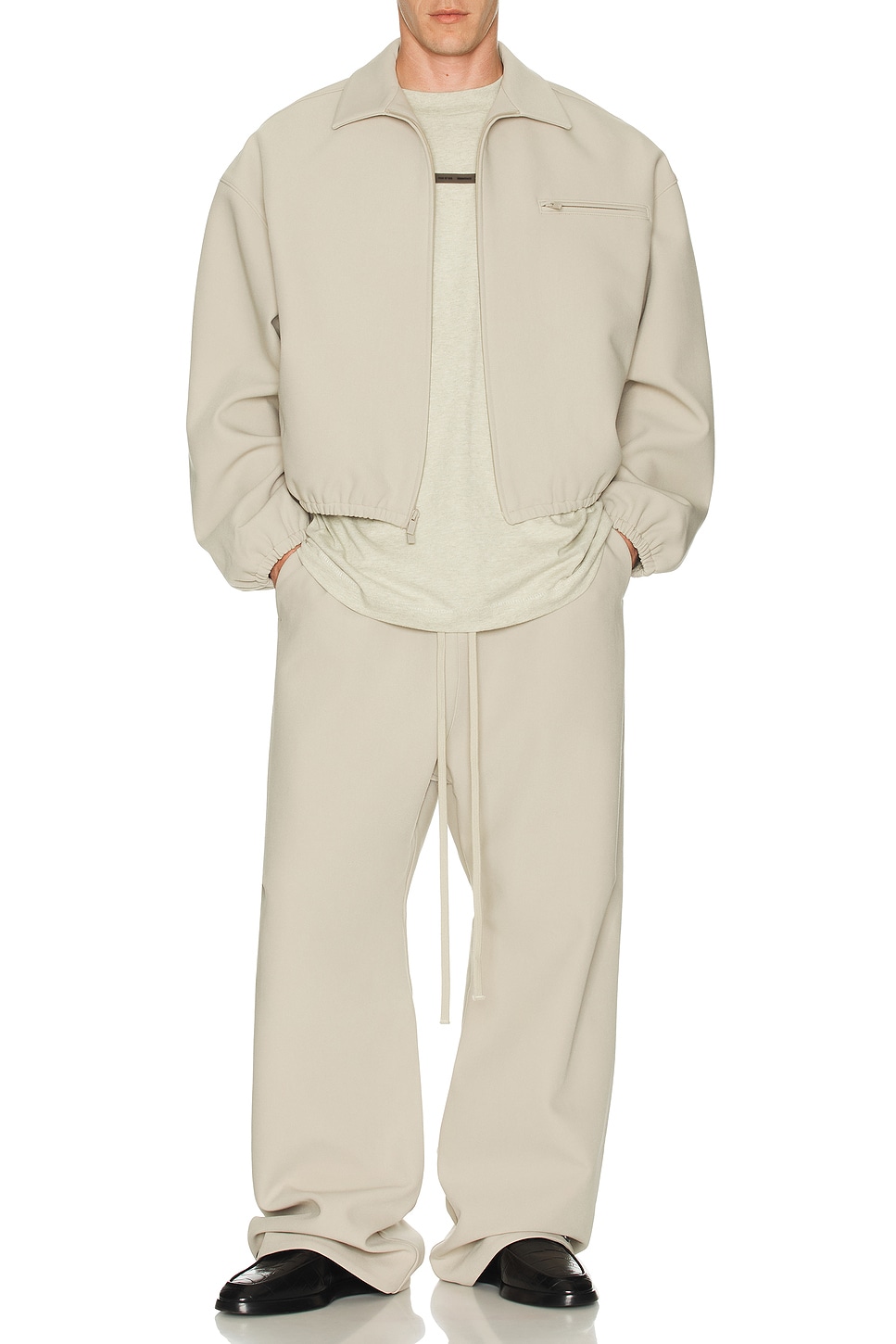 Bonded Canvas Zip-Up Jacket