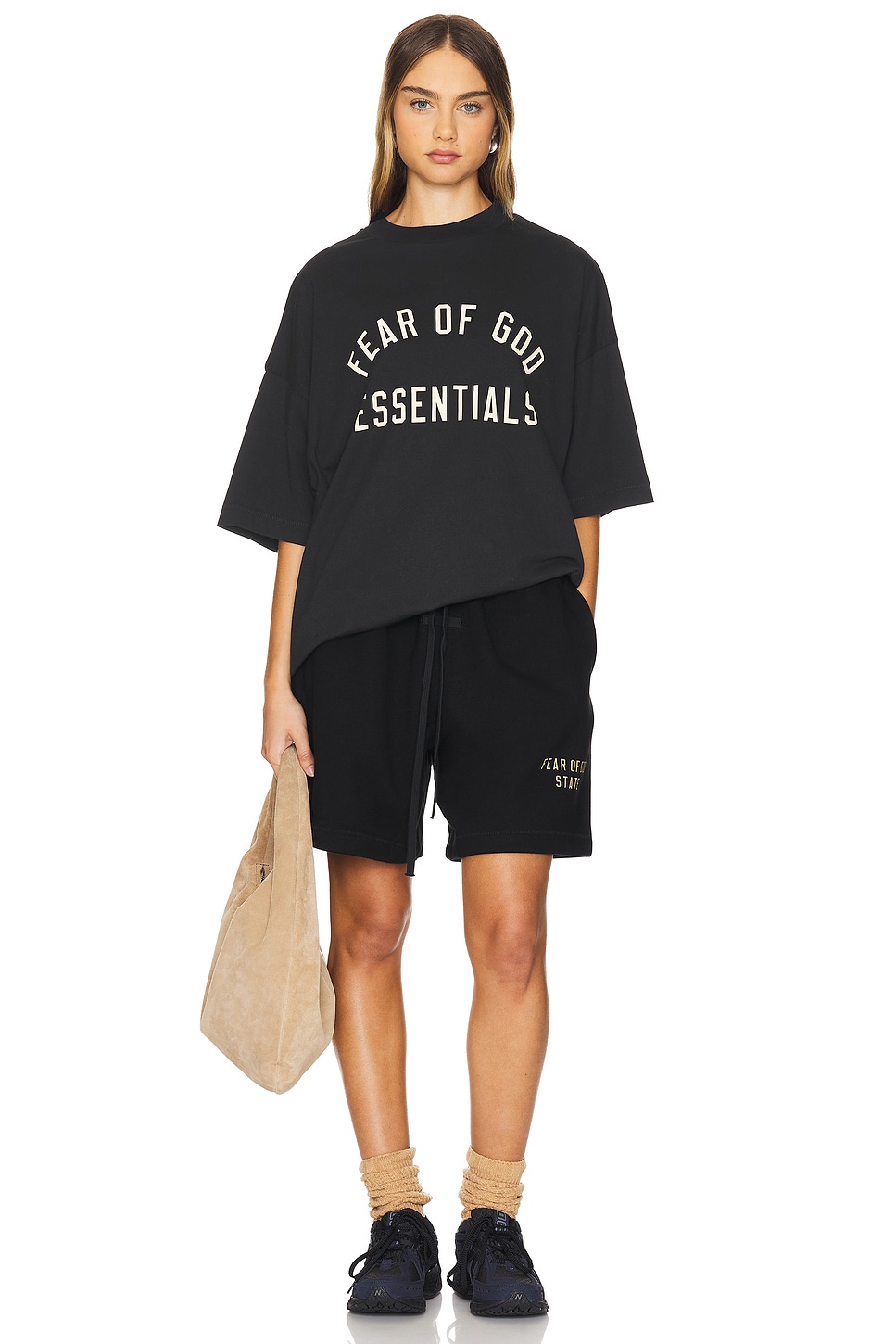 T-shirt Fear Of God Essentials – Noir – Col Rond – Taille M – Homme