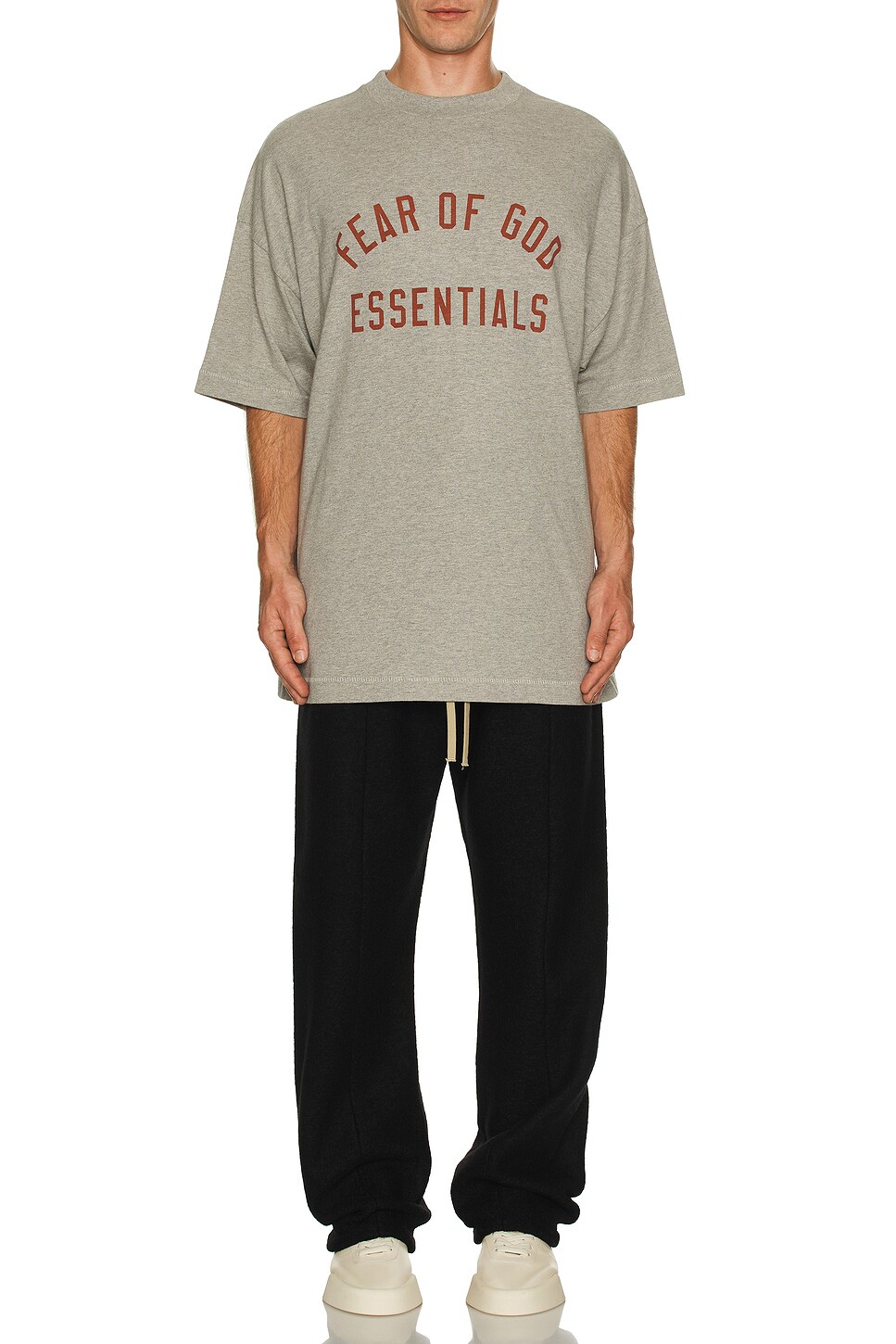 【Fear of God】 Essentials Jersey Crewneck Tee Dark Heather Fear of God ESSENTIALS Jersey Crewneck Tee in Dark Heather