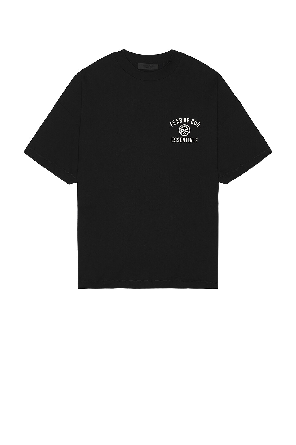 Fear of God ESSENTIALS Jersey Crewneck Tee in Black | REVOLVE Fear of God ESSENTIALS Jersey Crewneck Tee in Black | REVOLVE