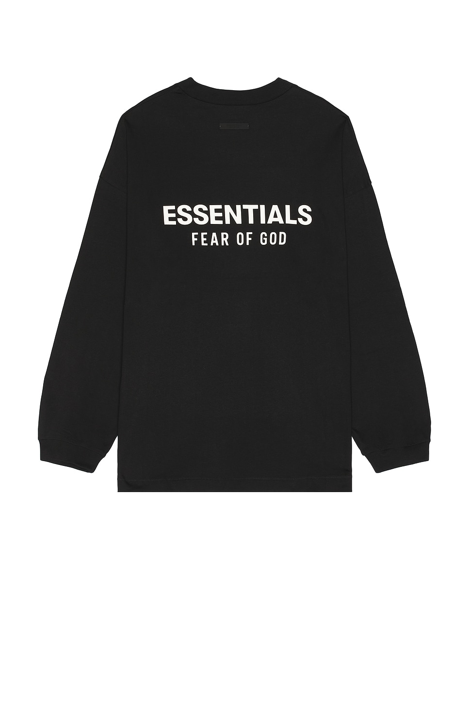 Fear of God ESSENTIALS Jersey Long Sleeve T-Shirt in Black | REVOLVE
