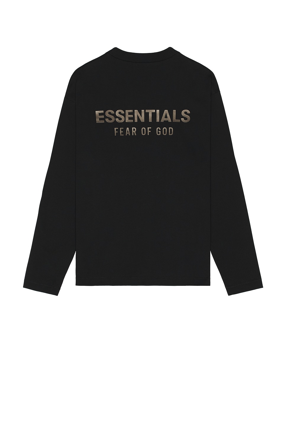 Fear of God ESSENTIALS Classic Fit Ls Tee in Jet Black | REVOLVE