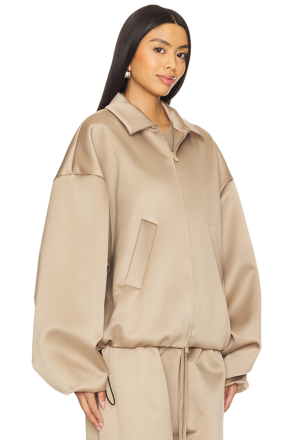 Fear of God ESSENTIALS - Satin Bomber Jacket | Plush