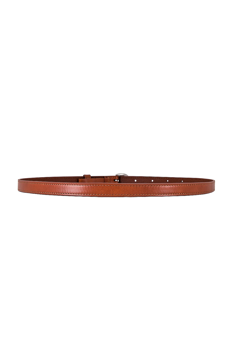 FRAME Petit Timeless Buckle Belt in Whiskey & Silver