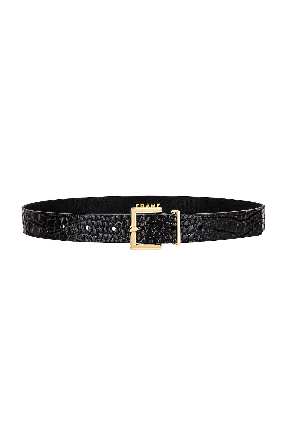 FRAME Square Buckle Belt in Black | REVOLVE